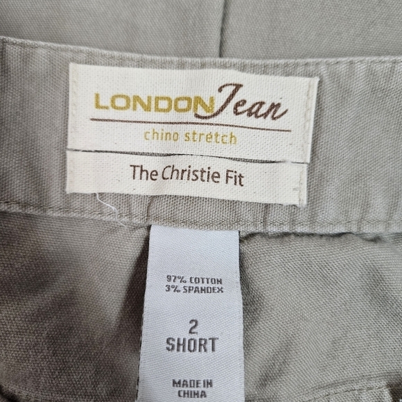 London Jean‎ Khaki Christie Fit Sailor Flare Chino Pants Size 2 Short Women's - Picture 7 of 9